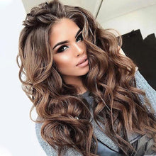 Load image into Gallery viewer, Wigs Women Natural Long Brown Wigs Wavy Synthetic Hair Wig Party
