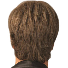 Load image into Gallery viewer, Wigs Men Natural Brown Short Straight Wigs Synthetic Full Hair Wig
