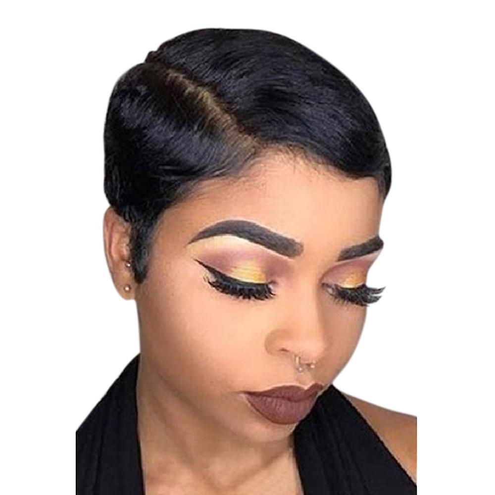 Wigs Women Natural Boy Cut Short Black Hair Wig Synthetic Wigs