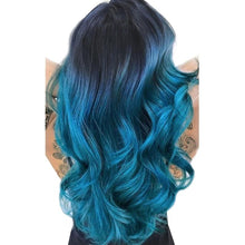 Load image into Gallery viewer, Wigs Women Black Blue Long Wavy Hair Wig Party Synthetic Wigs
