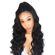 Load image into Gallery viewer, Wigs Fashion Women Long Black Wig Wavy Hair Synthetic Full Wigs
