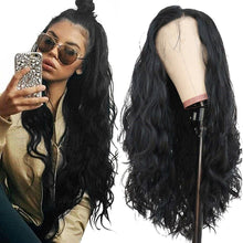 Load image into Gallery viewer, Wigs Fashion Women Long Black Wig Wavy Hair Synthetic Full Wigs
