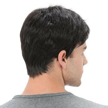 Load image into Gallery viewer, Wigs Men Natural Short Black Wavy Hair Layered Synthetic Full Wigs
