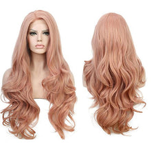 Load image into Gallery viewer, Wigs Women Long Pink Wavy Hair Wig Cosplay Fashion Party Wigs

