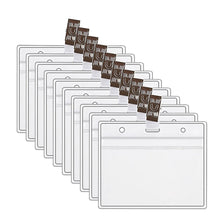 Lade das Bild in den Galerie-Viewer, 10 Business Card Cases Card Protector Immunization Record Cards Holder Clear Plastic Sleeve With Clip
