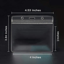 Lade das Bild in den Galerie-Viewer, 10 Business Card Cases Card Protector Immunization Record Cards Holder Clear Plastic Sleeve With Clip
