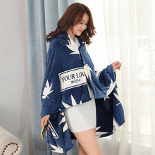 Load image into Gallery viewer, Flannel Blanket Cape and Shawl Cartoon Blanket Soft Breathable Autumn and Winter Lunch Break Blanket
