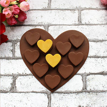 Load image into Gallery viewer, Cake Pans &amp; Molds Love Heart Shaped Silicone Molds Fondant Cake Chocolate Mold
