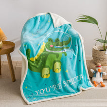 Load image into Gallery viewer, Berber Fleece Blanket Air Conditioning Blanket Sofa Blanket Thickened Children's Double-Layer Flannel
