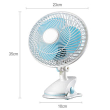 Lade das Bild in den Galerie-Viewer, 220V Portable Household Dormitory Mute Clip Base Mini Electric Fan, Timing Version, Length: 3.5m
