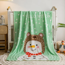 Lade das Bild in den Galerie-Viewer, Flannel Single Layer Children's Blanket Cartoon Flower Type Summer Air-Conditioning Nap Blanket
