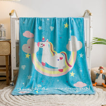 Lade das Bild in den Galerie-Viewer, Flannel Single Layer Children's Blanket Cartoon Flower Type Summer Air-Conditioning Nap Blanket
