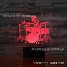 Load image into Gallery viewer, Saxophone 3D Small Night Lamp Smart Bluetooth Audio Alarm Clock USB Touch Remote Bedroom 3D Visual Table Lamp
