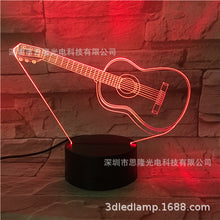 Load image into Gallery viewer, Saxophone 3D Small Night Lamp Smart Bluetooth Audio Alarm Clock USB Touch Remote Bedroom 3D Visual Table Lamp
