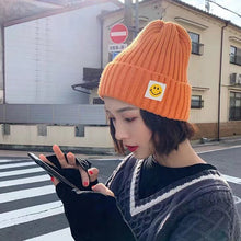 Lade das Bild in den Galerie-Viewer, Warm Winter Knit Beanie Hats Women Woolen Cap  Korean Style Japanese Cute All-Match Unisex

