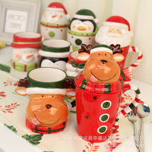 Lade das Bild in den Galerie-Viewer, Xmax Christmas Cup Gift with Lid Ceramic Mark Three-Dimensional Animal Cartoon Creative Gift
