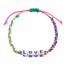 Load image into Gallery viewer, 3PCs Words Hand-Woven Children&#39;s Bracelet Christmas Children&#39;s Day Gifts for Girls
