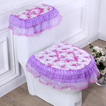Load image into Gallery viewer, 3pcs Toilet Seat Cover Pads Korean Style Fabric Brushed  Three-Piece Set   U-Shaped Fabric
