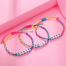 Load image into Gallery viewer, 3PCs Words Hand-Woven Children&#39;s Bracelet Christmas Children&#39;s Day Gifts for Girls
