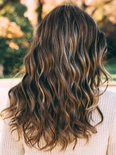 Load image into Gallery viewer, Women Wig Brown Dyed Golden Mid-Length Curly Hair W95
