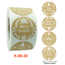 Lade das Bild in den Galerie-Viewer, 2 Rolls Christmas White Font Holiday Decoration Sticker Labels
