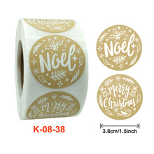 Lade das Bild in den Galerie-Viewer, 2 Rolls Christmas White Font Holiday Decoration Sticker Labels
