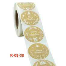 Lade das Bild in den Galerie-Viewer, 2 Rolls Christmas White Font Holiday Decoration Sticker Labels
