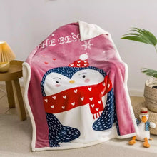 Lade das Bild in den Galerie-Viewer, Double Layer Thickened Cartoon Lambswool Flannel Children's Blanket Baby Blanket Gift Blanket

