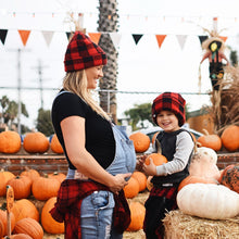 Load image into Gallery viewer, Warm Winter Knit Beanie Hats Products in Stock  Fur Ball Parent-Child European and American Red and Black Unisex
