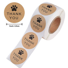 Load image into Gallery viewer, 2x500pcs Christmas Xmas Kraft Paper Thank You for Business Baking Gift Sticker Label tape
