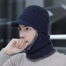 Lade das Bild in den Galerie-Viewer, Warm Winter Knit Beanie Hats Men's Outdoor Cycling One-Piece Fleece Thickened Wool Unisex
