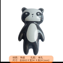 Load image into Gallery viewer, 2PCs Solid Koala Lion Fox Cute Colorful Children &#39;S Cartoon Ceramic Handle Drawer Handle
