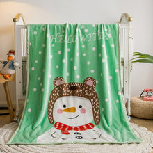 Load image into Gallery viewer, Flannel Children's Blanket Double-Layer Thickened Cloud Blanket Cartoon Coral Fleece Blanket
