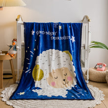 Load image into Gallery viewer, Flannel Children's Blanket Double-Layer Thickened Cloud Blanket Cartoon Coral Fleece Blanket
