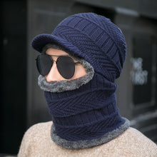 Lade das Bild in den Galerie-Viewer, Warm Winter Knit Beanie Hats Men's Outdoor Cycling One-Piece Fleece Thickened Wool Unisex
