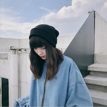 Lade das Bild in den Galerie-Viewer, Warm Winter Knit Beanie Hats Hat Women Autumn and Winter Thickening Soft All-Matching Woolen Hat Men Unisex
