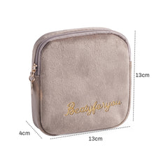 Lade das Bild in den Galerie-Viewer, 1Pc Mini Waterproof Flannel Storage Bag Coin Credit Card Cosmetics Cotton Strips Business Trip Travel
