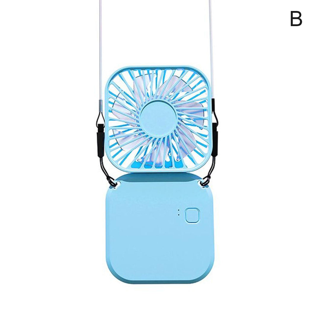 3-in-1 Fan Hanging Neck Foldable Small Electric Fan Outdoor Handheld Sports 3-speed Portable Mi P9X7