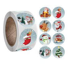 Load image into Gallery viewer, 2x500pcs Xmas Christmas Stickers Roll Label 8  Pattern Merry   Holiday Gift Envelope s
