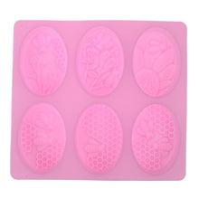 Lade das Bild in den Galerie-Viewer, 1pc 6 Forms 3D Honey Bee Silicone Molds for Home Homemade Soap Aromatherapy Candle Cake Decoration
