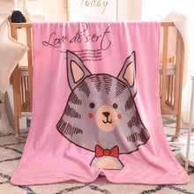 Load image into Gallery viewer, Flannel Single Layer Children's Blanket Cartoon Positioning Summer Air-Conditioning Kindergarten Nap Blanket
