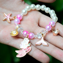 Load image into Gallery viewer, 2Pc Rainbow Beaded Children&#39;s Bracelet Cute Dripping Oil Alloy Christmas Children&#39;s Day Gifts for Girls
