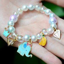 Load image into Gallery viewer, 2Pc Rainbow Beaded Children&#39;s Bracelet Cute Dripping Oil Alloy Christmas Children&#39;s Day Gifts for Girls
