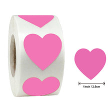 Lade das Bild in den Galerie-Viewer, 3x500pcs Xmas Christmas Stickers Roll Labels Heart Shape Green Xmas Christmas Stickers Roll
