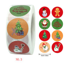 Load image into Gallery viewer, 25MM Merry Xmas Christmas Stickers Roll Labels
