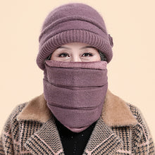 Load image into Gallery viewer, Warm Winter Knit Beanie Hats Middle-Aged and Elderly Hat Old Lady Dome Basin Women Cold-Proof Unisex
