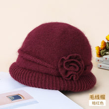 Load image into Gallery viewer, Warm Winter Knit Beanie Hats Middle-Aged and Elderly Hat Old Lady Dome Basin Women Cold-Proof Unisex
