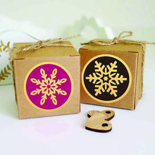 Load image into Gallery viewer, 2x500pcs Christmas Xmas Merry Christmas Red Bronzing Snowflake Christmas Stickers tape
