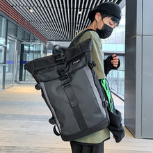 Load image into Gallery viewer, Backpack Curved Edge All-Match Waterproof  Men's Korean-Style Casual Trendy Cool Large-Capacity Bucket Bag College Students Bag
