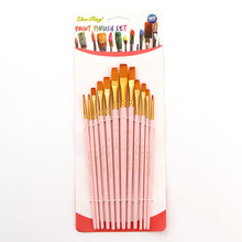 Load image into Gallery viewer, 12 Pieces Nylon Hair Brush Watercolor Acrylic Paint Brush Art Painting
